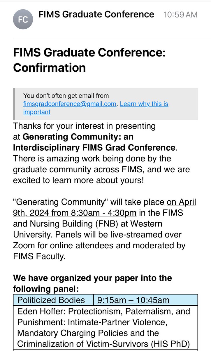 Looking forward to the @westernuFIMS graduate conference happening April 9th! For more information or a Zoom link, send me a message! @WesternU @FIMSGradLib @uwogazette @westernuFHS