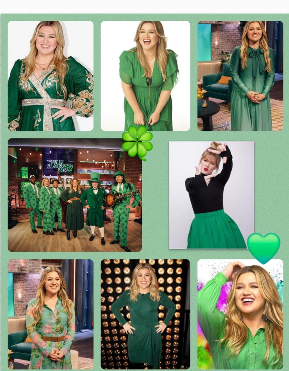 🍀💚Happy St. Patrick Day 🍀💚
#KellyClarkson 💚🍀💚🍀 #TheKellyClarksonShow #mybandyall