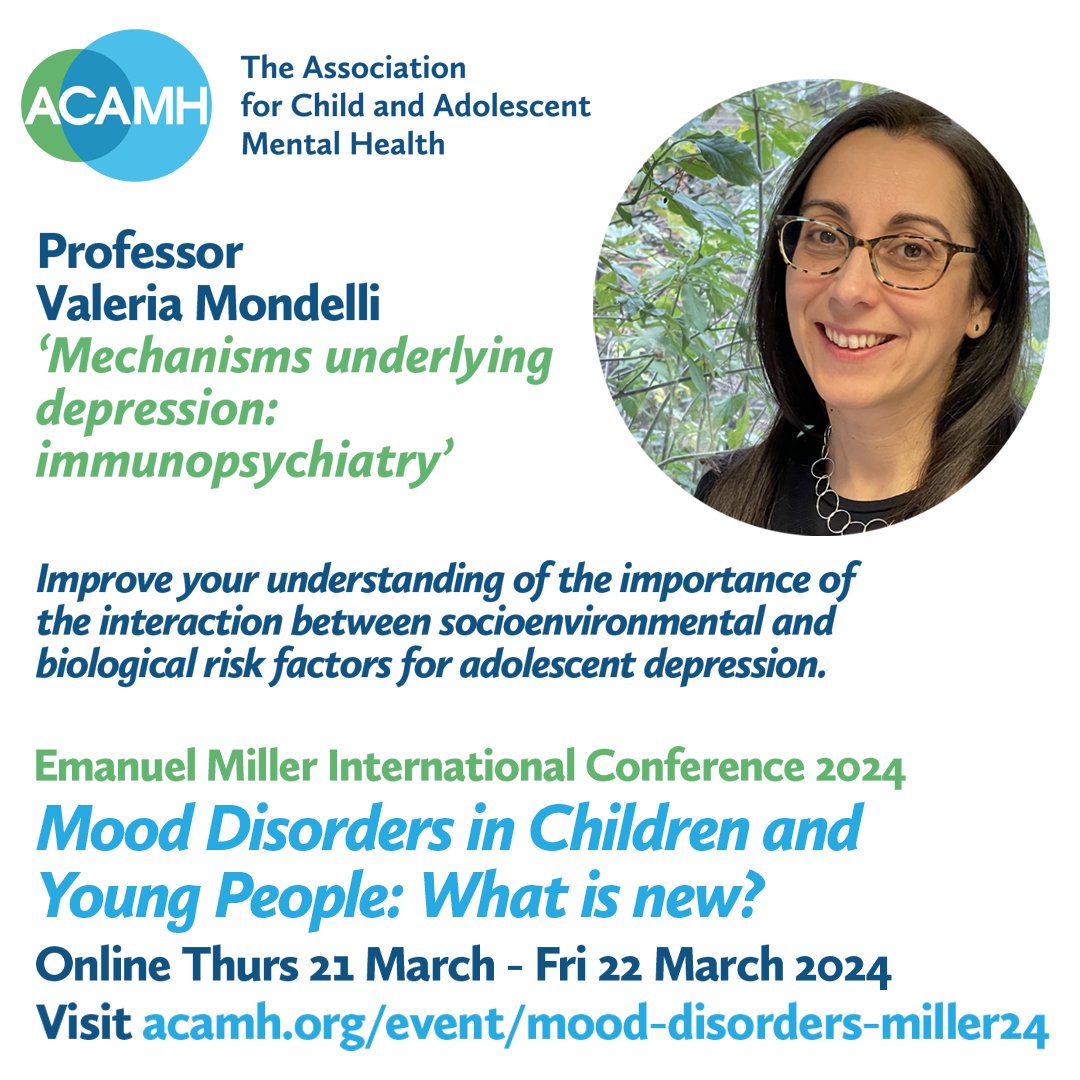 Interested in understanding the potential use of #Inflammation as a target for development of future #Prevention and #EarlyIntervention strategies? Don’t miss our online conference on #MoodDisorders with @MondelliValeria & other fantastic speakers! bit.ly/3RQrHfL