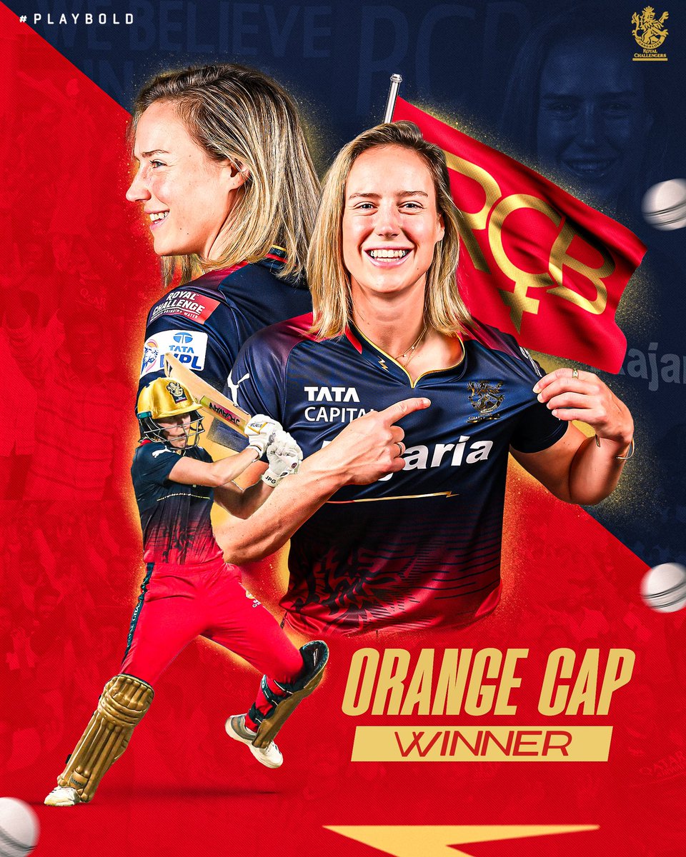 Our Perry Perry lady truly deserves the Orange C̶a̶p̶ Crown 👑

#PlayBold #ನಮ್ಮRCB #SheIsBold #WPL2024 #WPLFinal #DCvRCB @EllysePerry