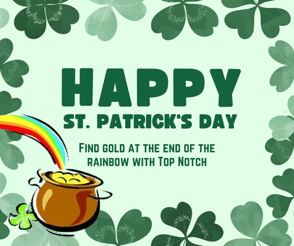Happy St. Patrick’s Day from Top Notch! We hope everyone has a lucky day! From glitches to greatness, stay protected with Top Notch! #StPatricksDay #sunday #SundayFunday #SundayMood #StPaddysDay #TechNews #Virginia #CyberAttack #technology