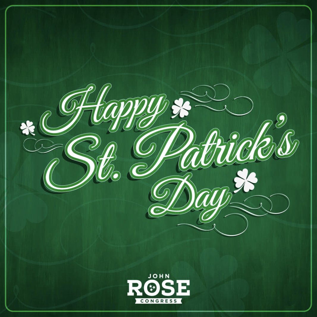 Hope you have a happy St. Patrick's Day.