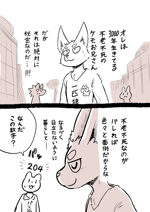 不老不死バレするケモお兄さん 