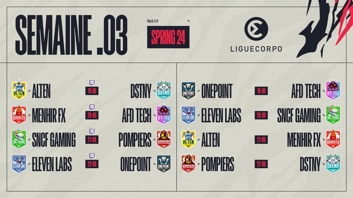 Ligue Corpo (@liguecorpo) on Twitter photo Une nouvelle semaine est sur le point de commencer ! 😆
Ne manquez pas le stream de ce soir à 19h ! Soyez au rendez-vous ! 💪
📺 twitch.tv/liguecorpo Une nouvelle semaine est sur le point de commencer ! 😆
Ne manquez pas le stream de ce soir à 19h ! Soyez au rendez-vous ! 💪
📺 twitch.tv/liguecorpo