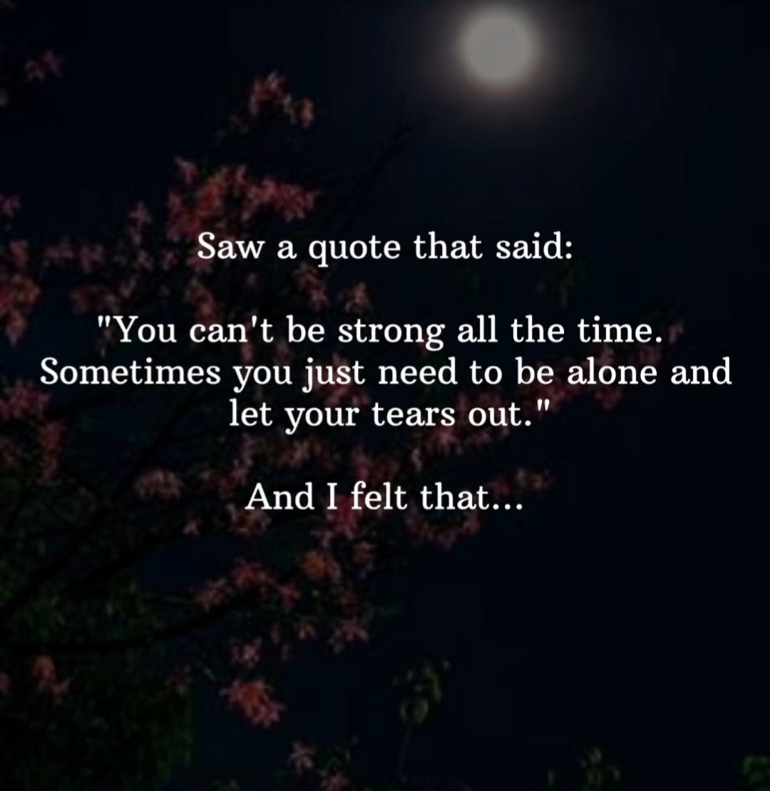 And the tears they flow 😢