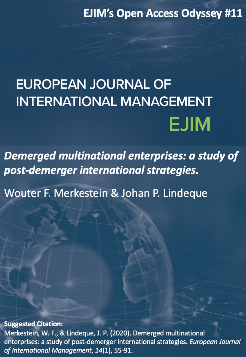 European Journal of International Management tweet media