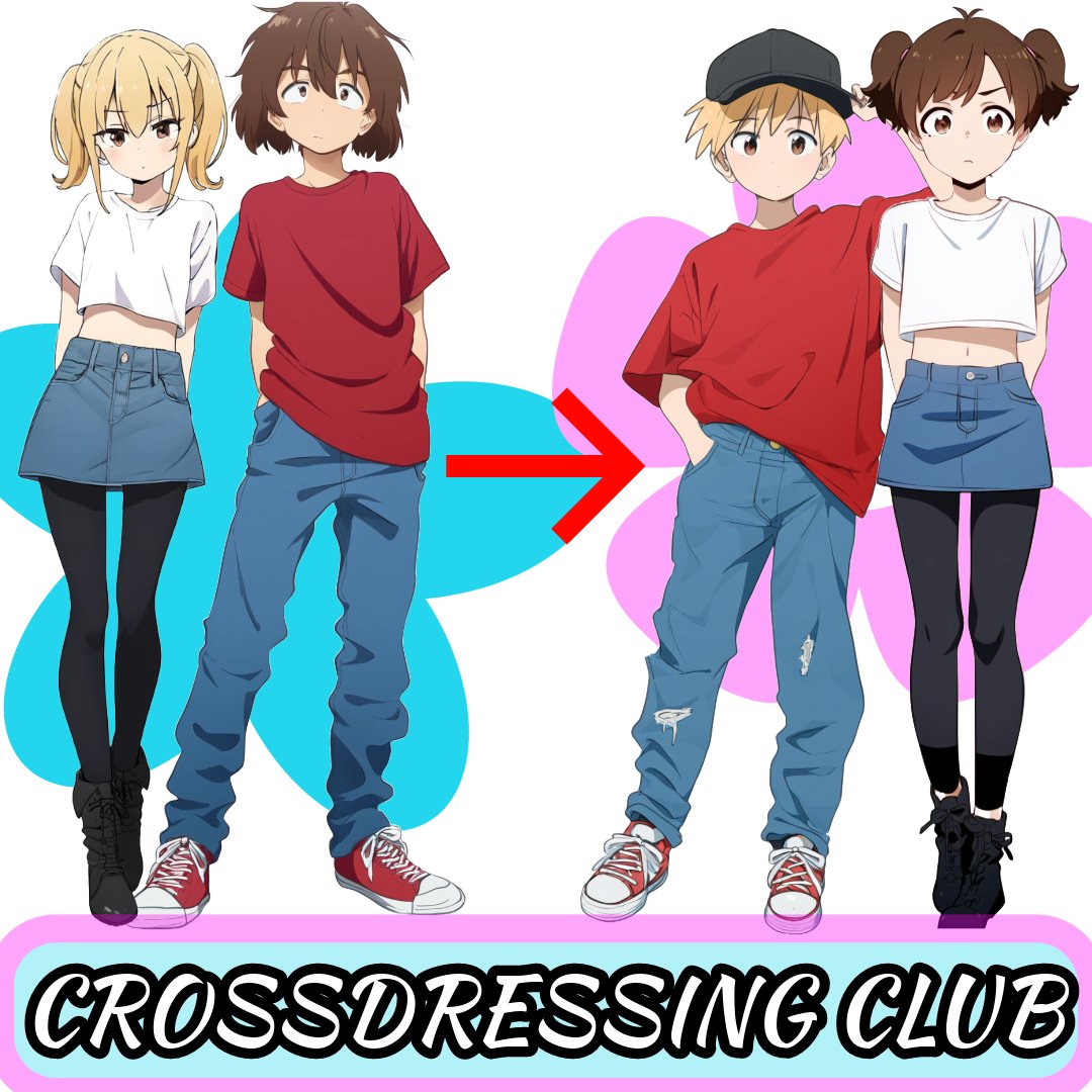 GenderplayB's tweet photo. A YT community story suggestion! We've gone a just written it.
https://t.co/bo3BPY7z8G
Heath and Rain crossdress in each others clothes for the first time.
#crossdressing #feminization #masculization #m2f #f2m #genderbend #genderswap #earlyacess #genderplaybooks https://t.co/PjgDEcc1vi