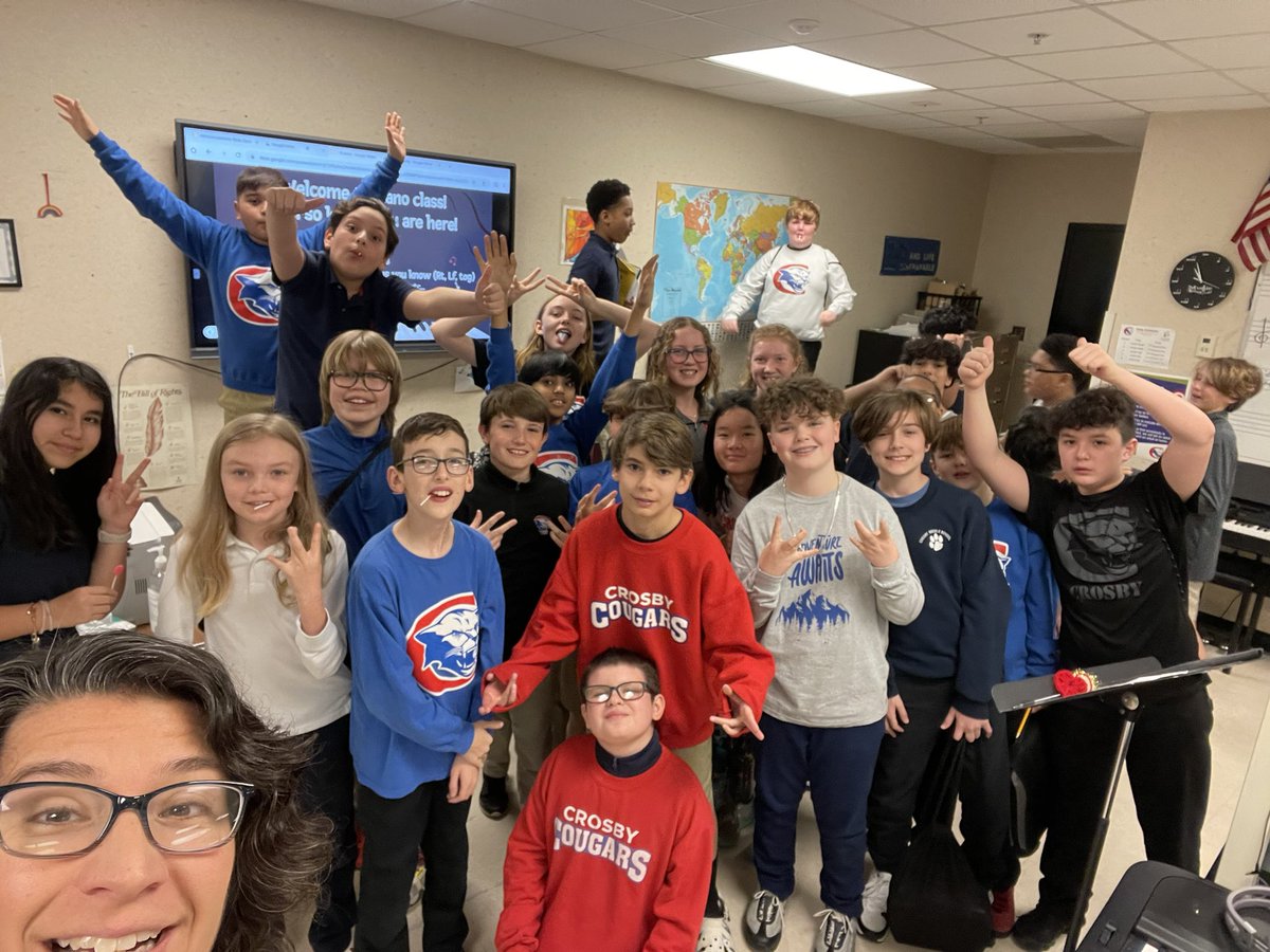 Heading into 4th quarter channeling this energy from my <a href="/CrosbyMiddle/">Crosby Middle School</a> 3rd quarter piano crew!!  🎶🎹❤️ #JCPSmusic #ThePlacetoBe