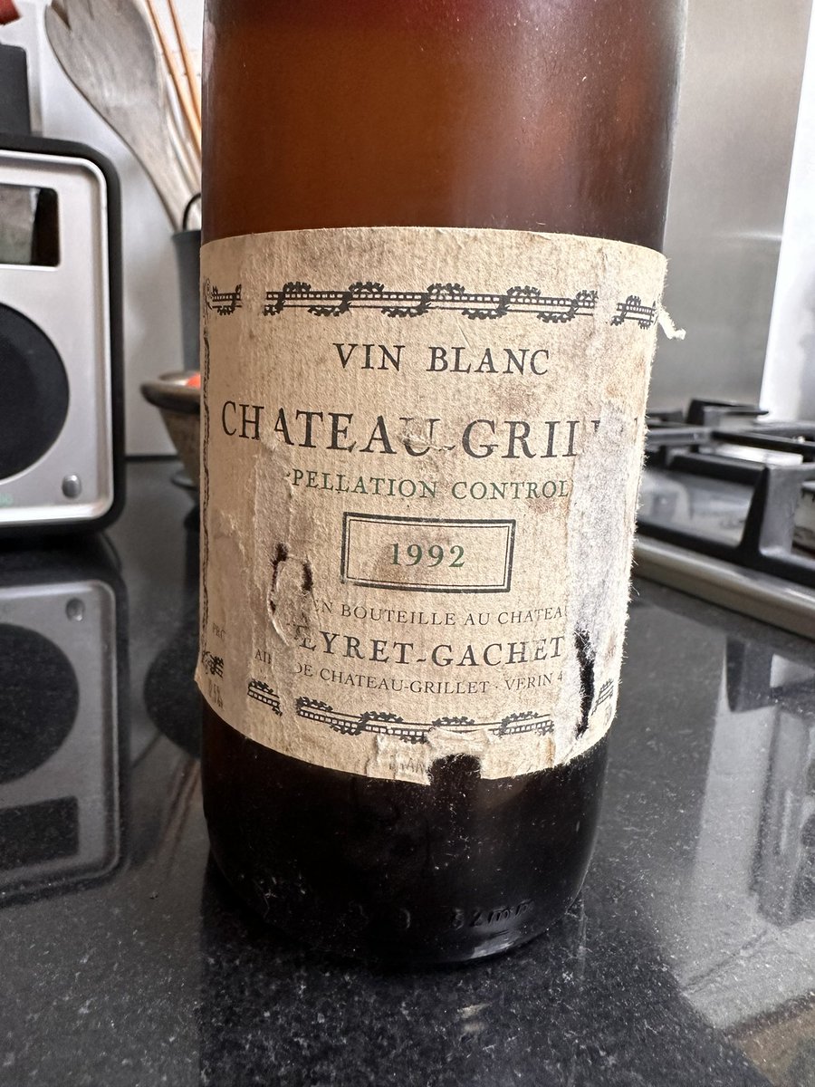 A great bottle of wine given to me by an old friend. She didn’t think it would be drinkable after 30+ years in the bottle. Cork was sound although fill height low. It’s got great fruit, is noticeably Viognier and well balanced. Thanks Miyoko.