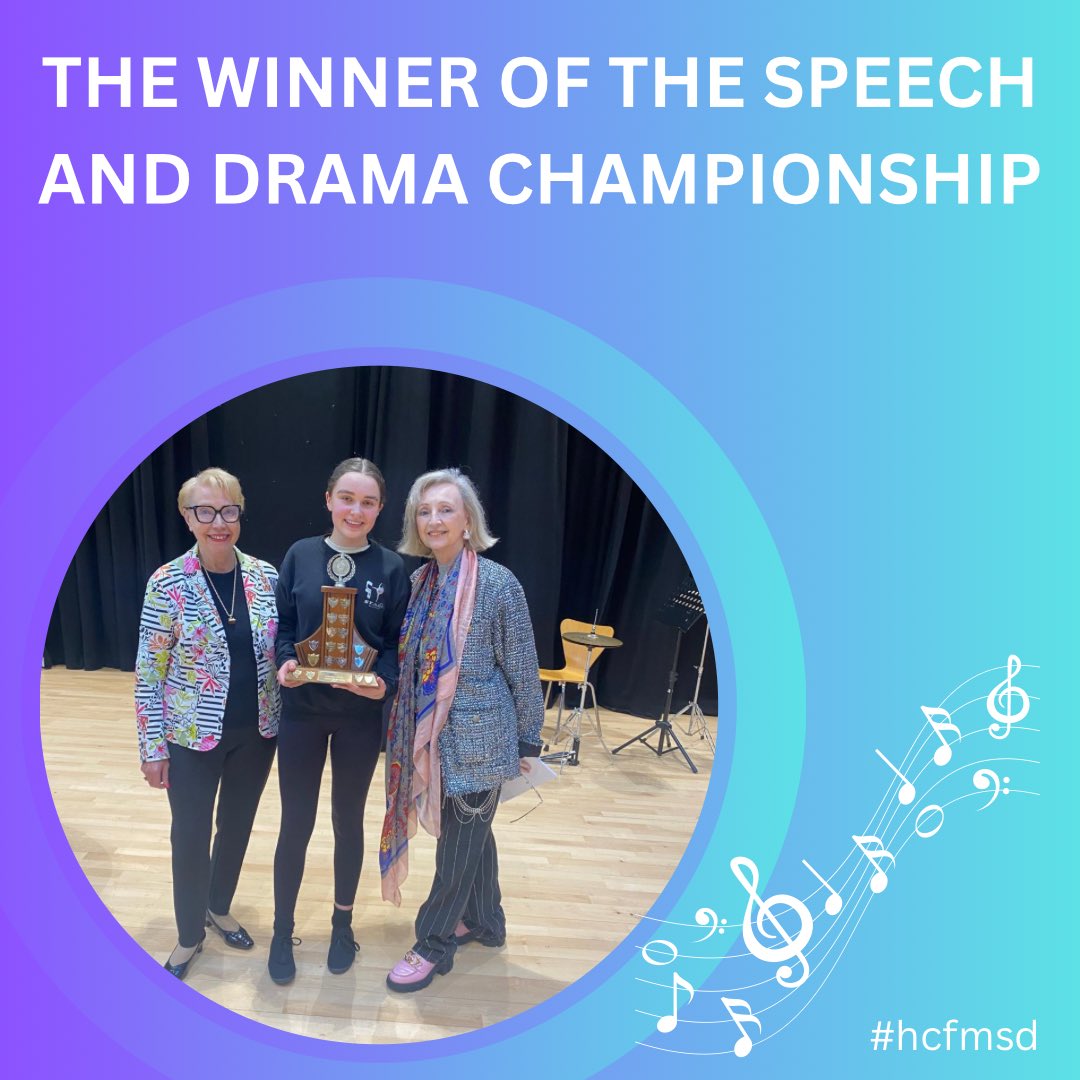 hcf4msd's tweet image. The winner of the Speech and Drama Championship was Isabella, congratulations! #hcfmsd #harrogate #musicfestival