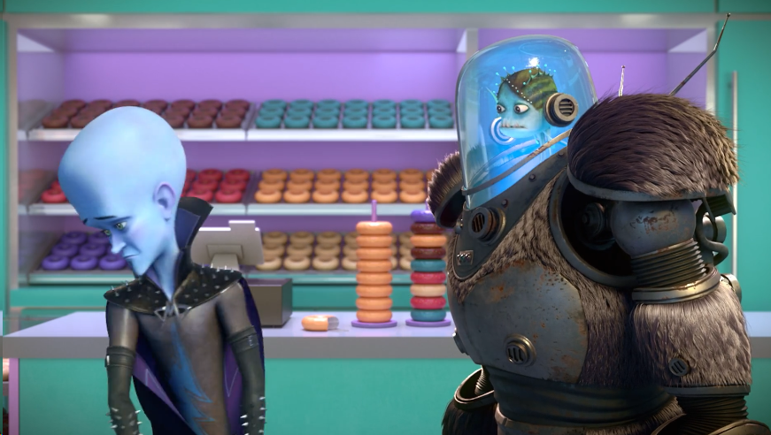 potentfriends's tweet photo. transgender donuts in megamind vs the doom syndicate https://t.co/F8WPwC72w9