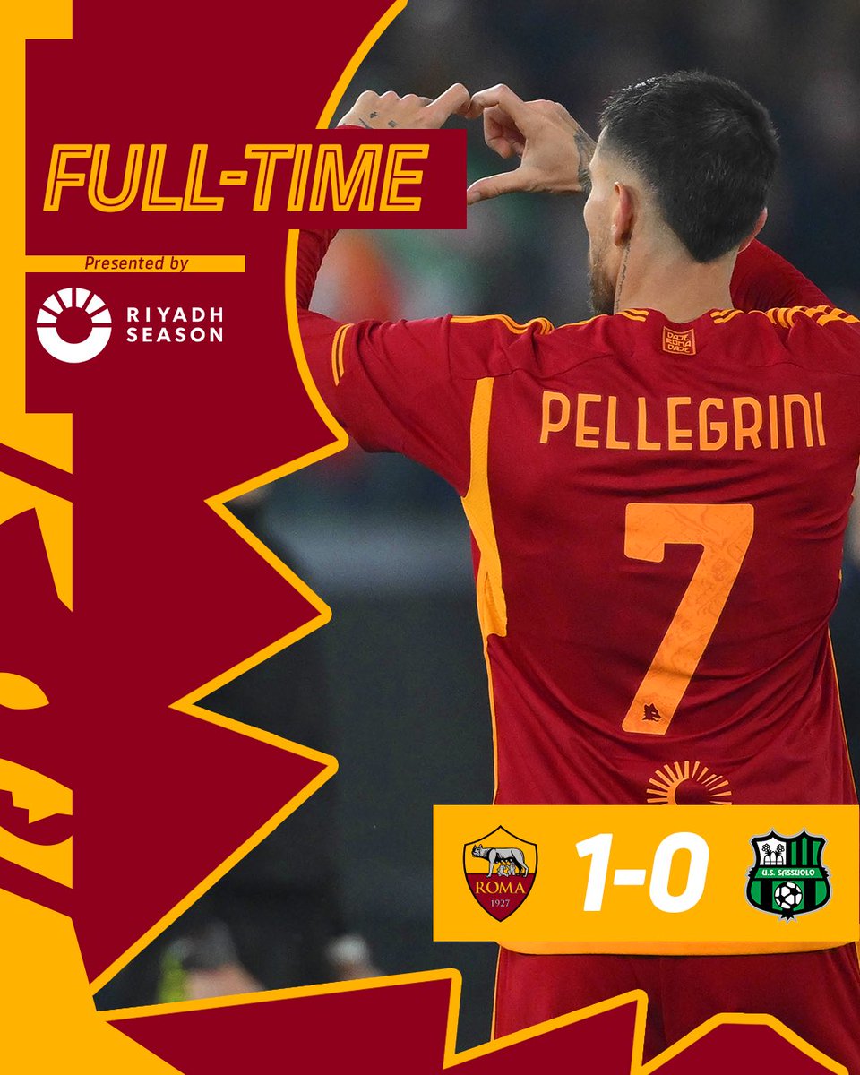 🟨 FULL-TIME 🟥 Job done at the Olimpico! ☑️ #ASRoma | #RomaSassuolo