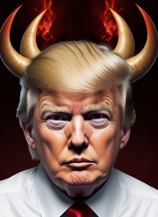 Donald Trump asegura no tener pactos con Lucifer
🤠 #SatanTrump #AIArtwork