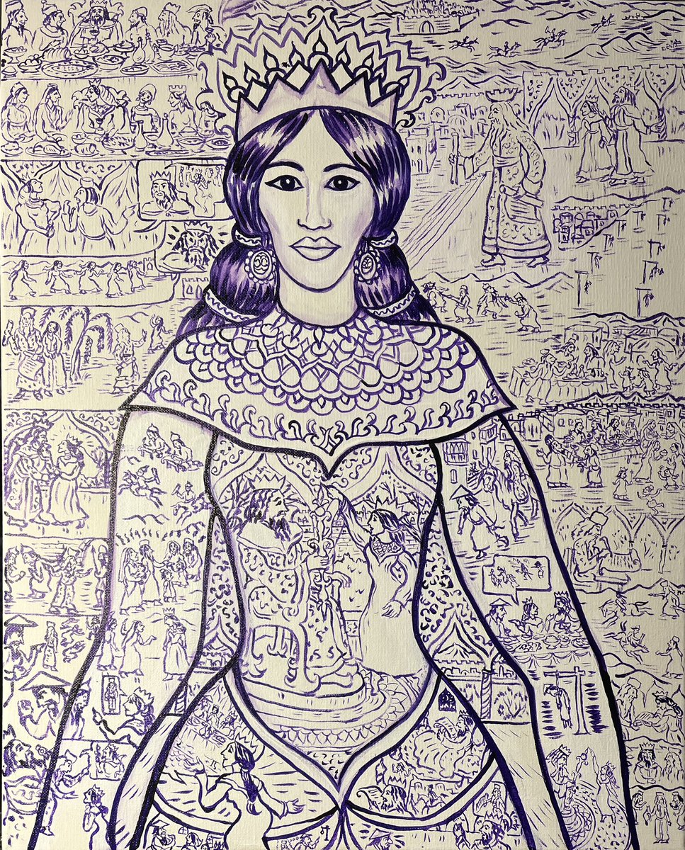 ArtByMendes's tweet photo. The Book of Esther, in progress https://t.co/yE7LYTUXUe