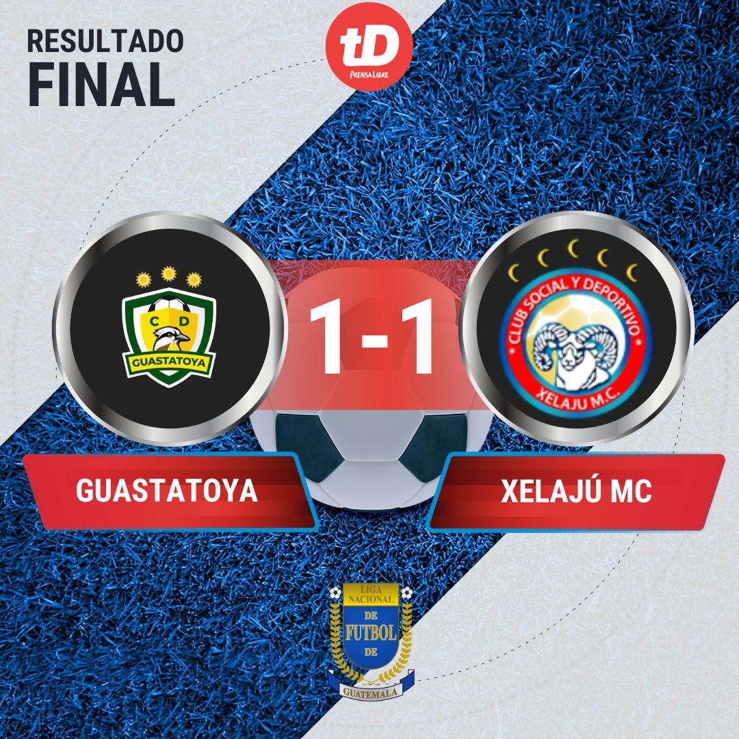 #Clausura2024 | Final de las acciones en el David Cordón Hichos. William Fajardo salvó el empate para Guasta. Antes, Jonathan Morán, había adelantado a Xela en El Progreso.