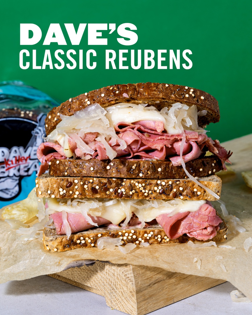 Classic Reubens on Righteous Rye™ – consider St. Patrick's Day rocked. 🍀 Get the recipe: daveskillerbread.com/recipes/killer… #StPatricksDay