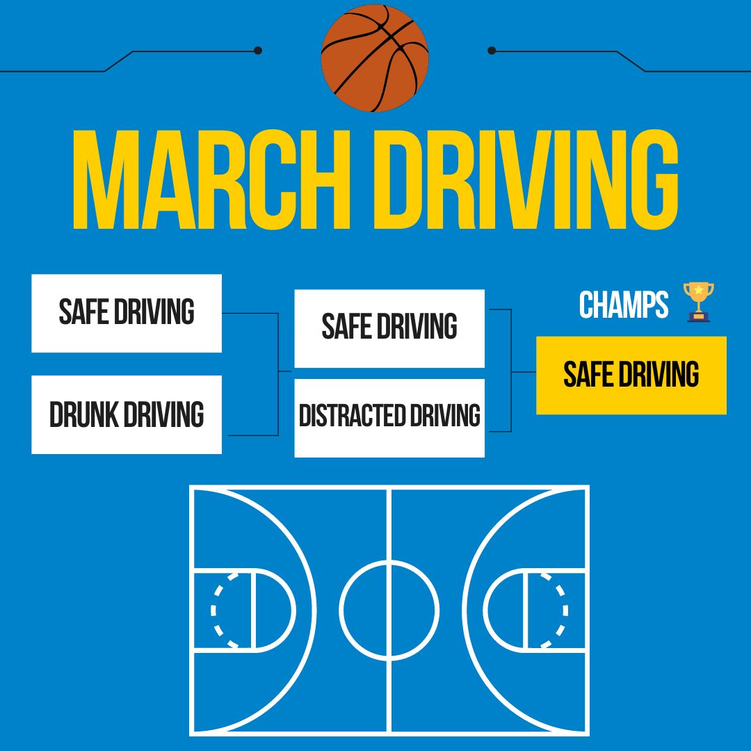 Safe Driving: the only sure #MarchMadness pick. 🏀✔️ #SelectionSunday