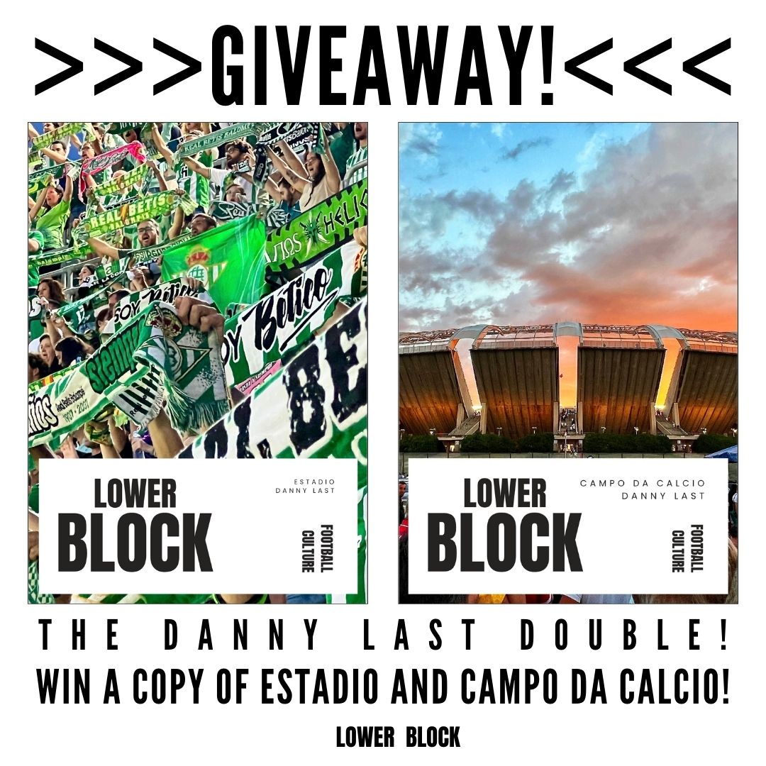 Oi Oi! It’s the Danny Last double GIVEAWAY! WIN yourself a FREE copy of Estadio & Campo da Calcio AND get 50% OFF a Danny Last print from the Lower Block shop. MADNESS. To win, simply: - RETWEET - FOLLOW @LowerBlock - FOLLOW @DannyLast Winner announced Wednesday! SPIN THAT…