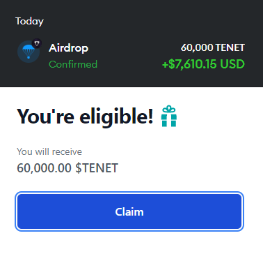 tokenmetricsinc's tweet photo. 🚨 $TENET Airdrop Confirmed In 7 Days.

$160M Valuation - Supported By @binance
 
▪ Costs: $0  
▪ Time: 10 min    
▪  Potential gain: $6,500+

A Full Guide to Getting the Most $$$ tokens 🧵👇 https://t.co/H3aJcHRUh6