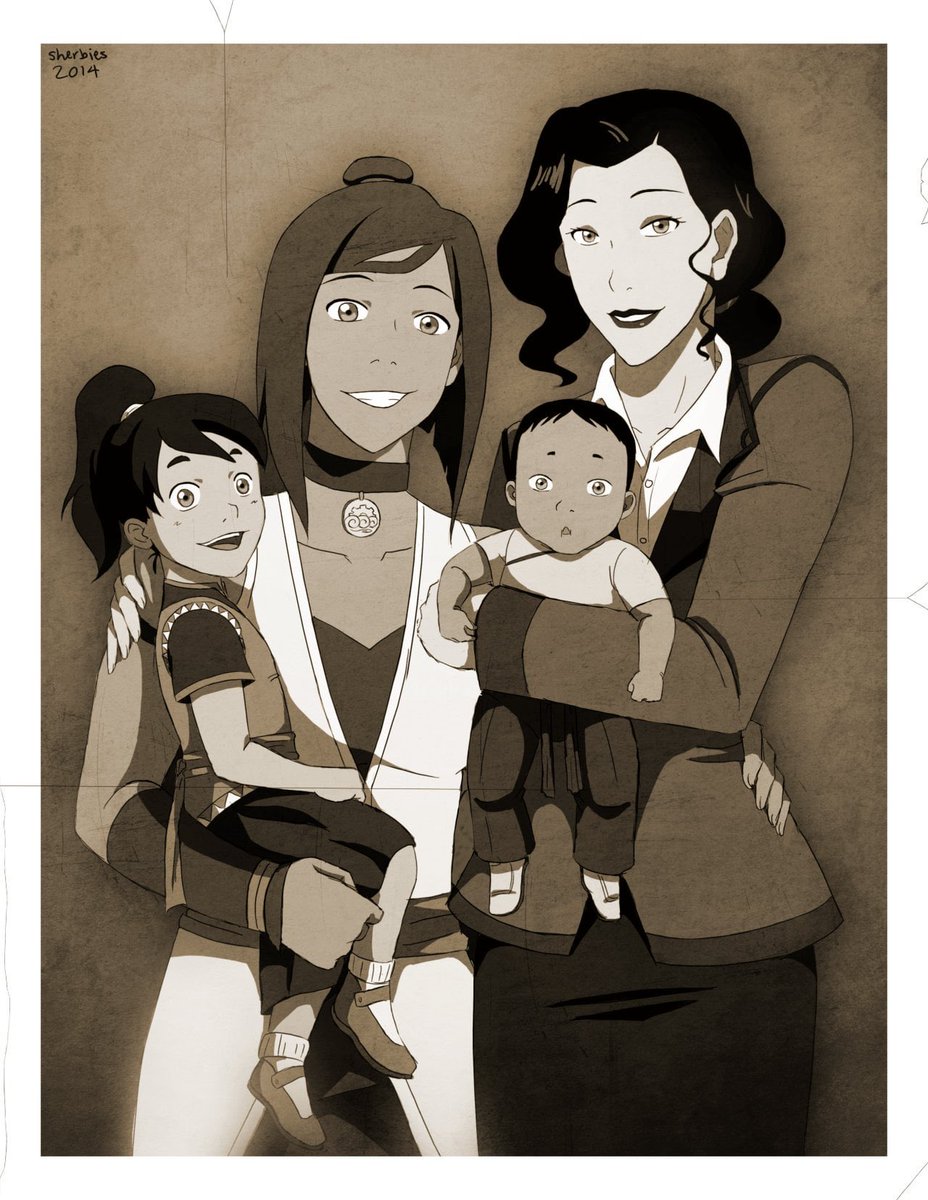 I love Korrasami family fanart cause they always make their kids look like them which means one of two things:

1. Korra and/or Asami are trans
2. Korra as the Avatar has the power to just impregnate women  

Either or that’s awesome