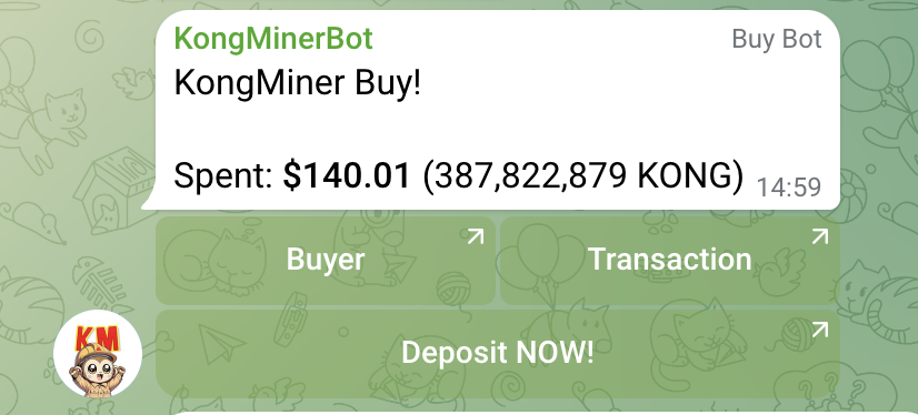 KongMinerAvax's tweet photo. KongMinerBot is now live on TG! 🦍

Next step: {redacted} ⛏️ https://t.co/MMOpXZu7pM