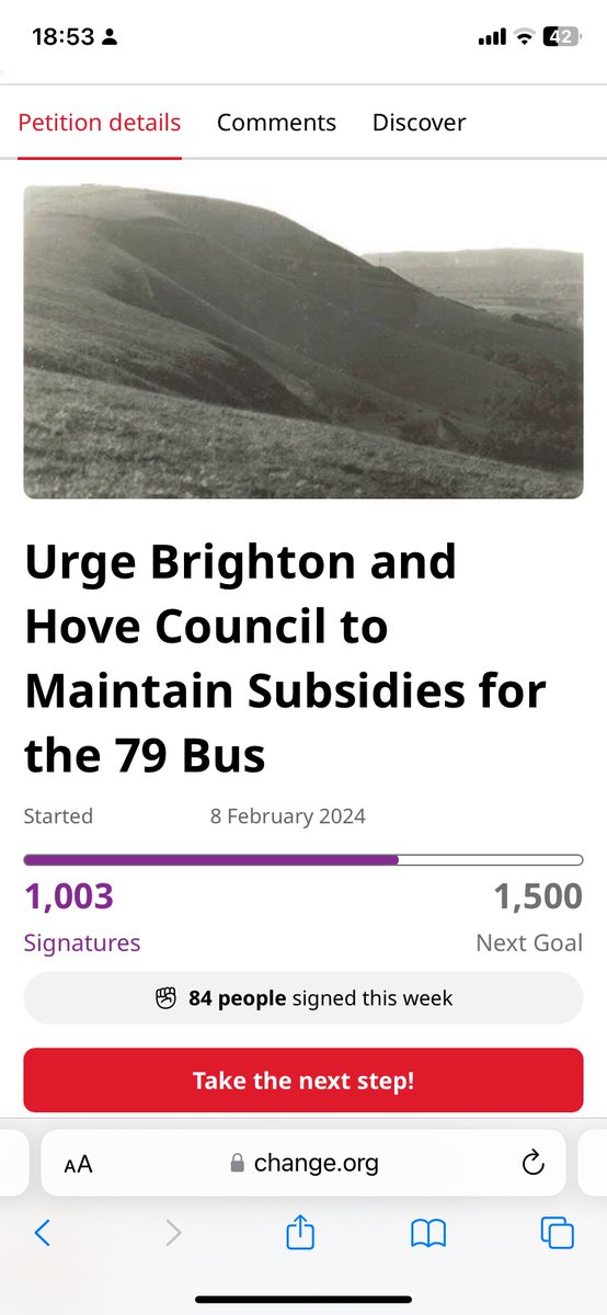 Wow! 1,000 have signed the petition for @BrightonHoveCC to save a bus that gets people to fresh air on the Downs without using cars. Please sign & RT. @BusUsersUK @CPRESussex change.org/p/urge-brighto…