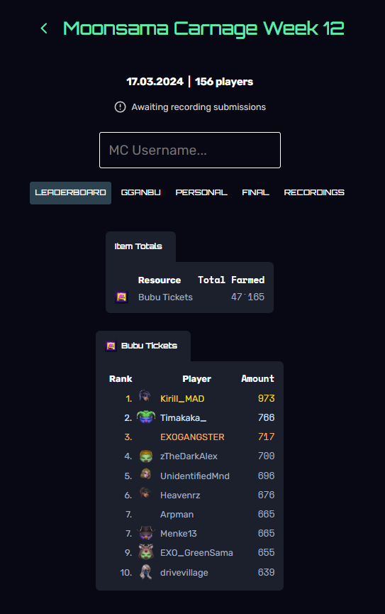 <a href="/MoonsamaNFT/">Moonsama</a> #Carnage Week 12
Good luck I've had, I highly doubt it will happen again.