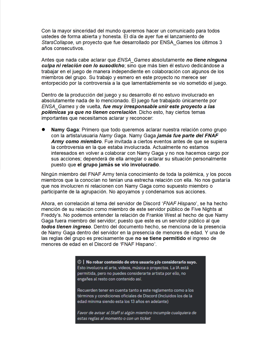 FNAFArmyOffic's tweet image. Tenemos un comunicado importante.

Por favor leer con atención.