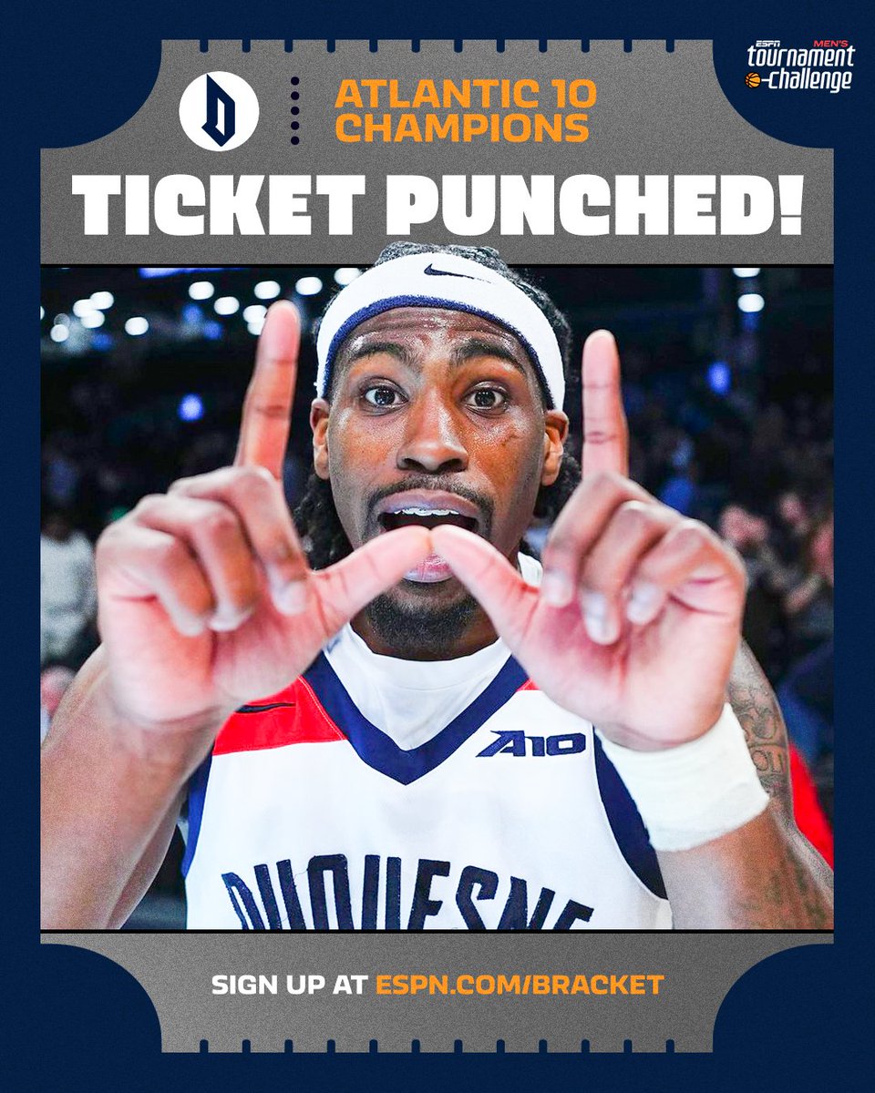 THE DUQUESNE DUKES ARE GOING DANCING FOR THE FIRST TIME SINCE 1977 🔥 

📸 <a href="/DuqMBB/">Duquesne Basketball</a>