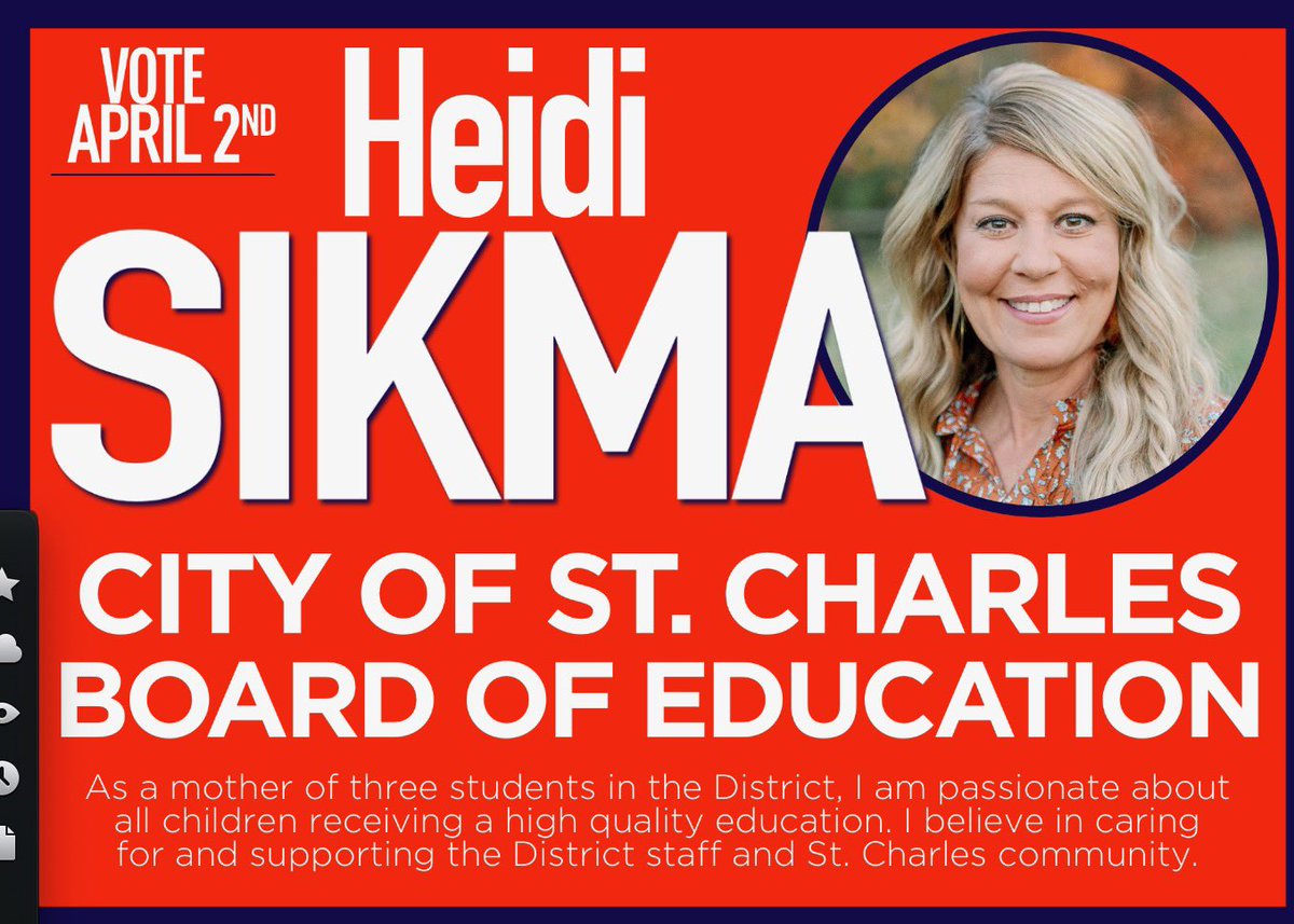 The administration, teachers, students and their families in our school district represent the heart and soul of the St. Charles community. It is why my husband and I chose to send our children to our public schools. I would greatly appreciate your vote on April 2!