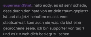 MeddlTokTV's tweet photo. Eddy's Antwort: "Ich bin nicht besiegt, da müssen Maschinen kommen und keine Ersatzteile" 😂 https://t.co/bf0ib9iXfD