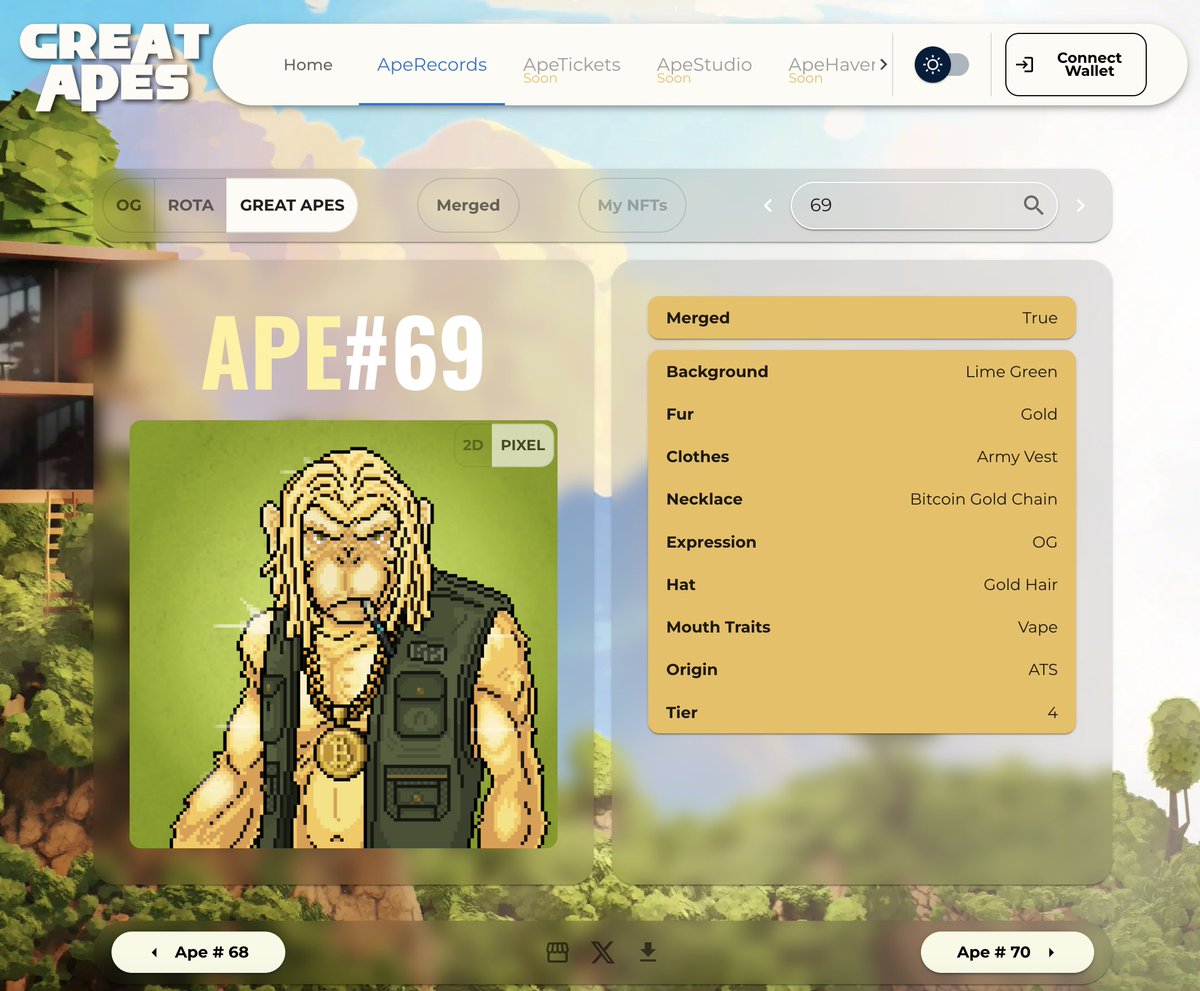 Pixel Grapes are HERE! 👀 All OG (origin) apes have been recreated through pixelated artwork, FREE to all holders! Learn how to download yours below! 🧵