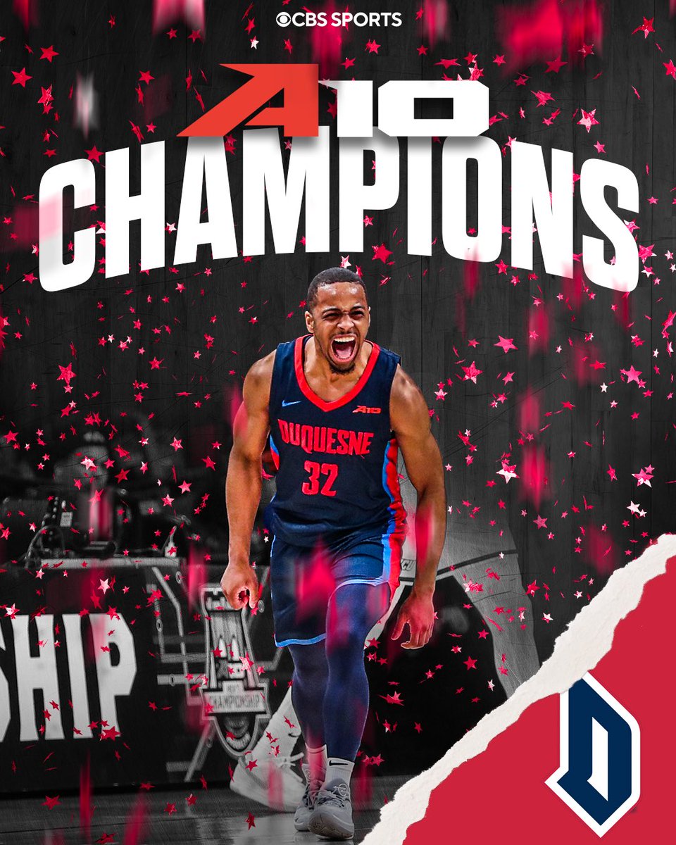 CBSSportsCBB's tweet image. Duquesne is going dancing for the first time since 1977 🕺