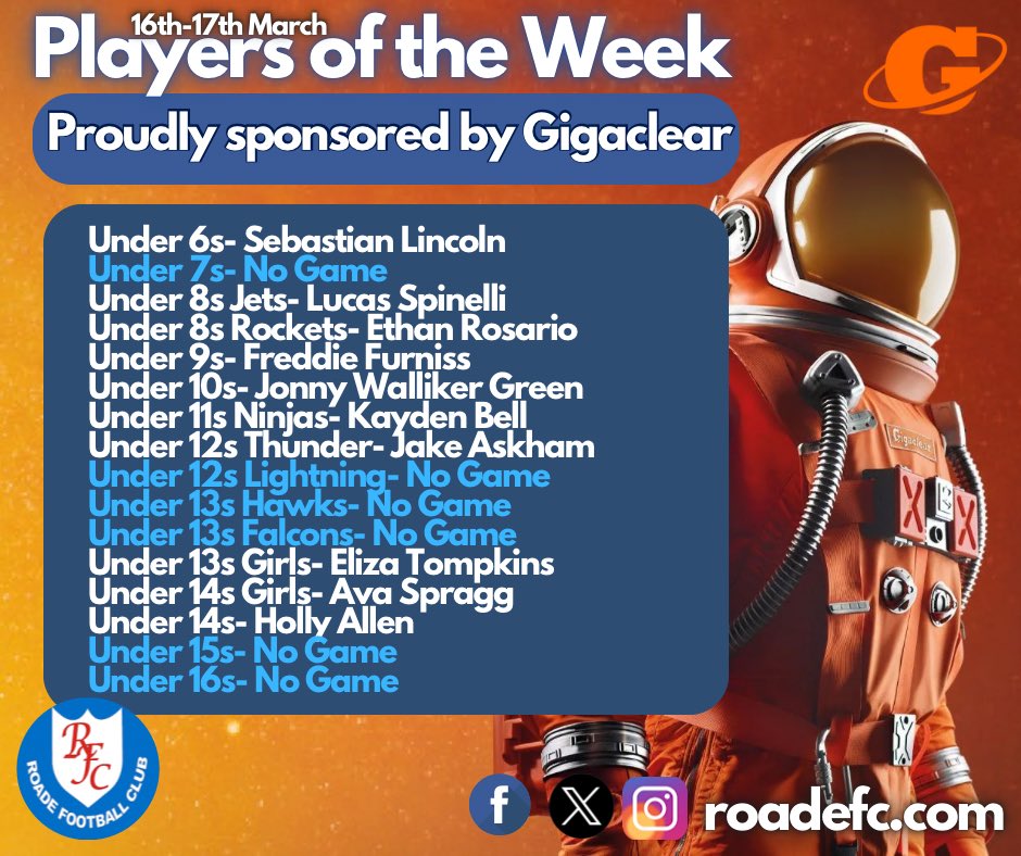 Our players of the week! 💙⚽️