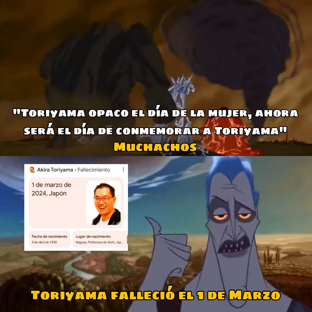 CondorPana's tweet image. Me ando enterando que están juntando firmas para reemplazar el día de la mujer por el día de Dragon Ball y digo ¿Si quieran saben cuándo fallecio Toriyama?