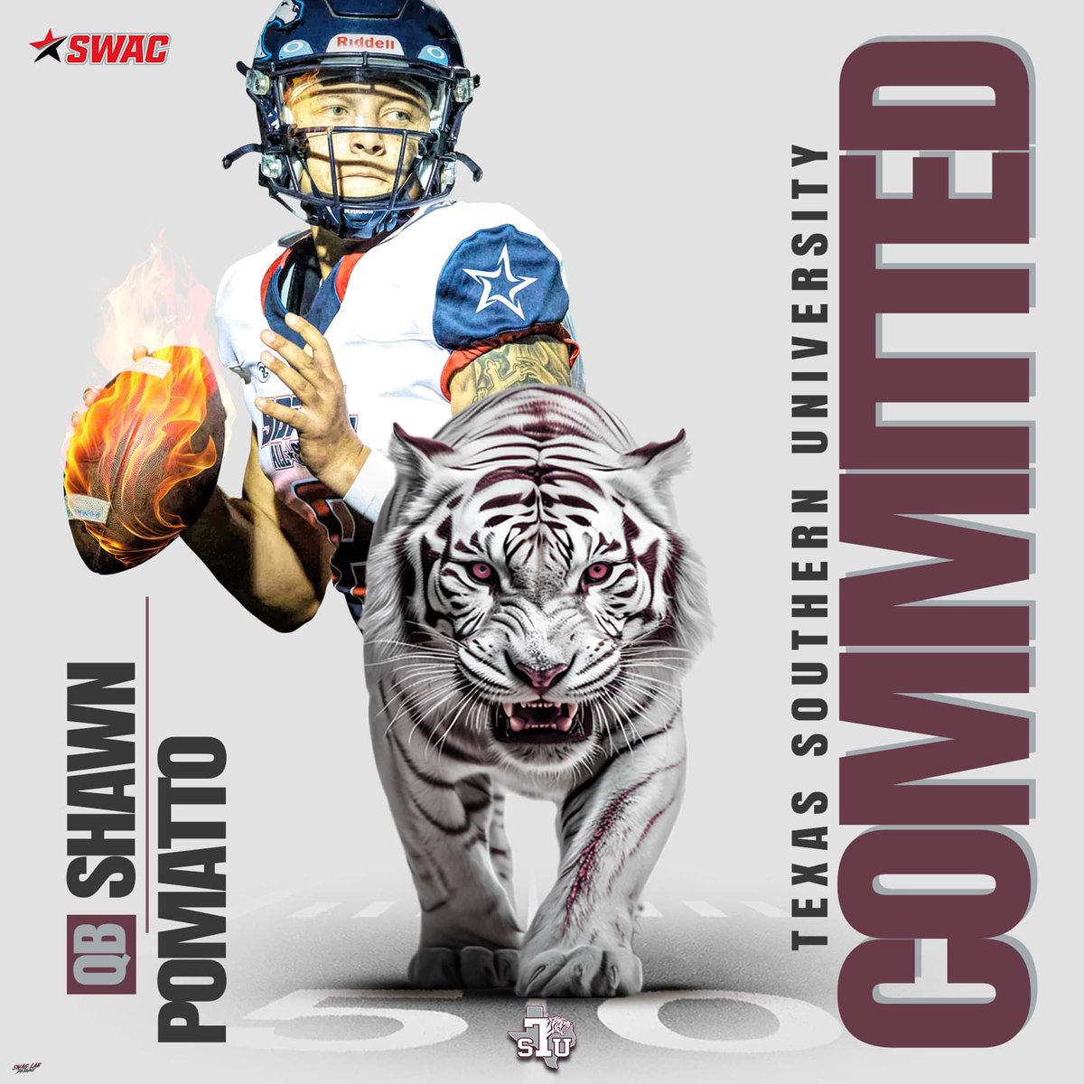 SwagLabGD's tweet photo. Commit edit for @shawnpomatto Congrats on this monster opportunity kid! #SWACattack #bringintheheat #footballfam #SwagLabEdits Player ๐ธ by @DavidFrerker https://t.co/tOG0hVNMTK