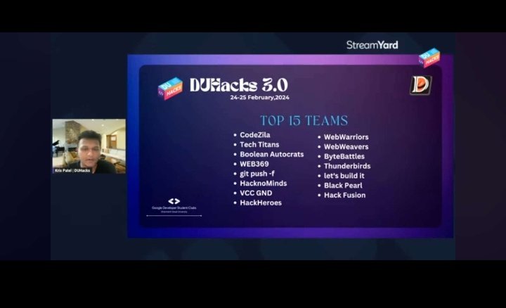 So our team 'let's build it ' got rank in top 15 @DuHacks 36hour hackathon . It was fun hacking ours ✨️
@BiswariAditya @dey_twts our first hackathon experience was good right ! @heysagnik did so great ✅️