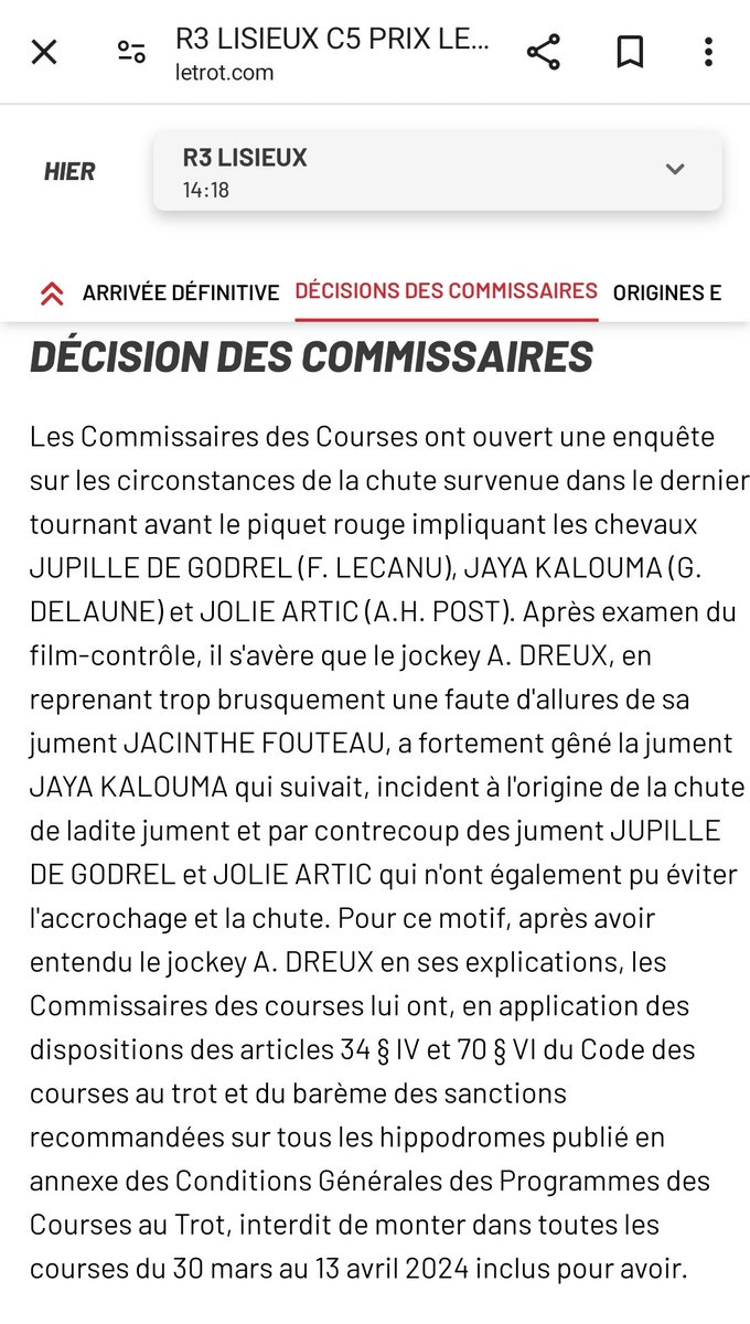 Ma_Desgranges's tweet photo. @KRiiseOdegard @Isalept @goetz_pierre La décision des commissaires a été mise aujourd'hui https://t.co/pbwJkAsNnd