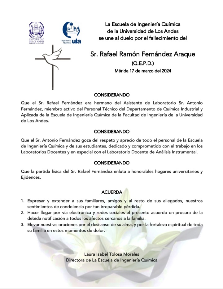 eiq_ula's tweet photo. Nota de duelo https://t.co/9MlCOmtzed