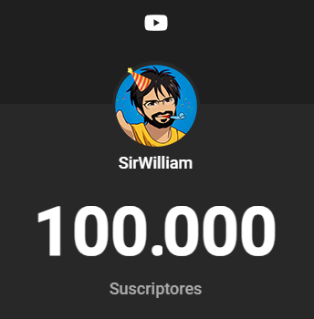 Anoche llegué a los 100.000 suscriptores en Youtube! 🎉

Verdaderamente no sé cómo agradecerlo. Gracias a todos los que hayáis disfrutado un vídeo mío alguna vez. Me hace muy feliz! Ahora a por el millón 💪