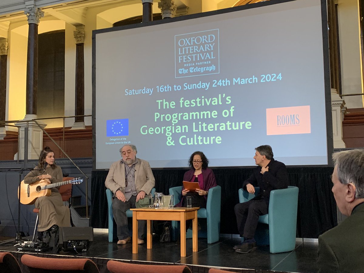 Thank you to the Oxford Literary Festival @oxfordlitfest and @MayaJaggi for bringing Georgian writers to Oxford. It was a fantastic event