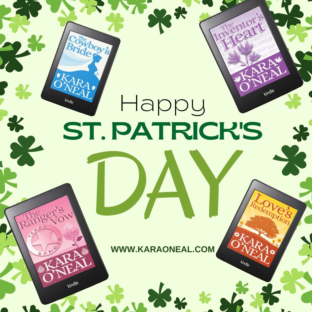 Celebrate #StPatricksDay by reading award-winning #HistoricalRomance! Hunky heroes and spunky heroines will capture your heart and keep you reading late into the night! ☘️☘️☘️☘️☘️☘️☘️ books2read.com/ap/xdPlZ4/Kara… 📚📚📚📚📚📚📚 #RomanceBooks #RomanceReaders #WesternRomance #Texas
