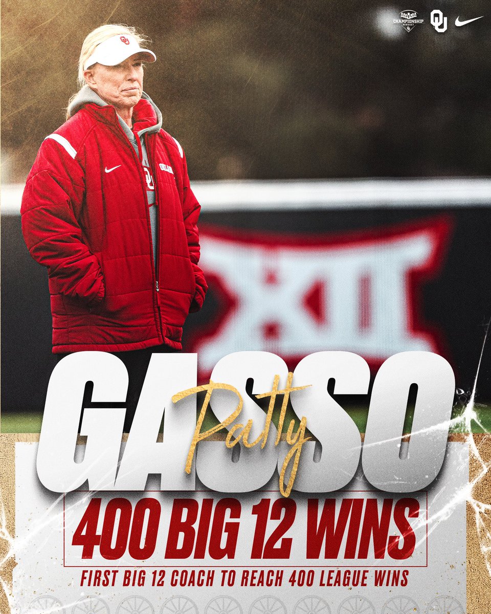The 𝐟𝐢𝐫𝐬𝐭 Big 12 coach, in any sport, to reach 𝟒𝟎𝟎 conference wins. #ChampionshipMindset