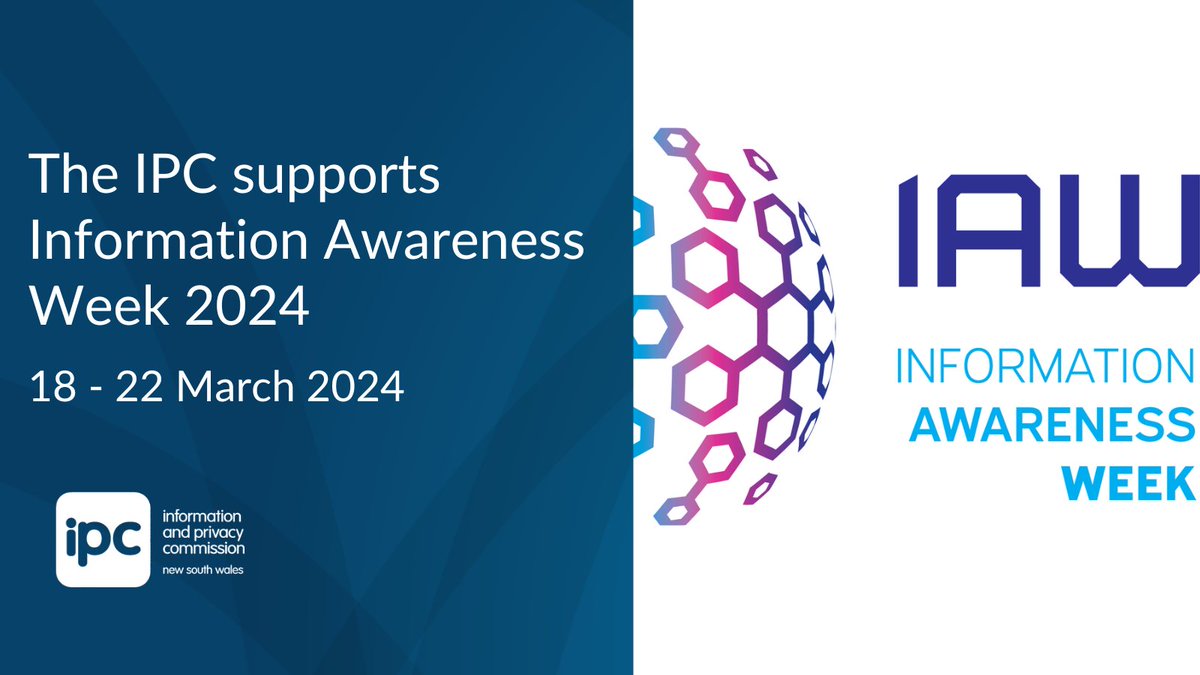 The IPC is proud to celebrate Information Awareness Week, uniting information access practitioners to promote public awareness of information and improve information management practices across Australia: bit.ly/4caqXKR #informationawarenessweek #IAW