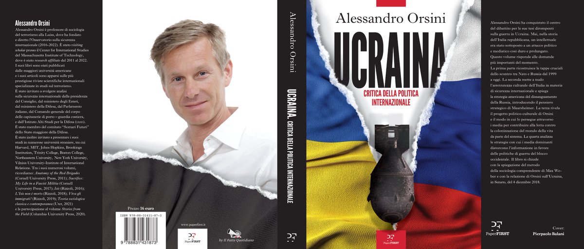 orsiniufficiale's tweet photo. E meno male che la guerra in Ucraina avrebbe causato il rovesciamento di Putin con una rivolta popolare pro-Nato con tanto di bandiere dell'Unione europea nella Piazza Rossa. A momenti lo vota pure il gatto.
 
All'inizio dell'invasione e nel mio libro sull'Ucraina avevo detto: "La guerra renderà Putin ancora più forte perché i russi vivono l'espansione della Nato ai propri confini come una minaccia esistenziale. I russi odiano la Nato e amano Putin". La classe dirigente italiana non ha capito niente della Russia. In compenso, tutti hanno capito che il sistema dell'informazione in Italia sulla politica internazionale è completamente corrotto, al punto che ci fu una guerra per chiudere Carta Bianca e impedirmi di parlare. E questo non va bene in una società libera. 
Un'ultima cosa: l'Ucraina ha perso la guerra, rovinosamente. Avevo anticipato pure questo.  

https://t.co/a752W6XqZX