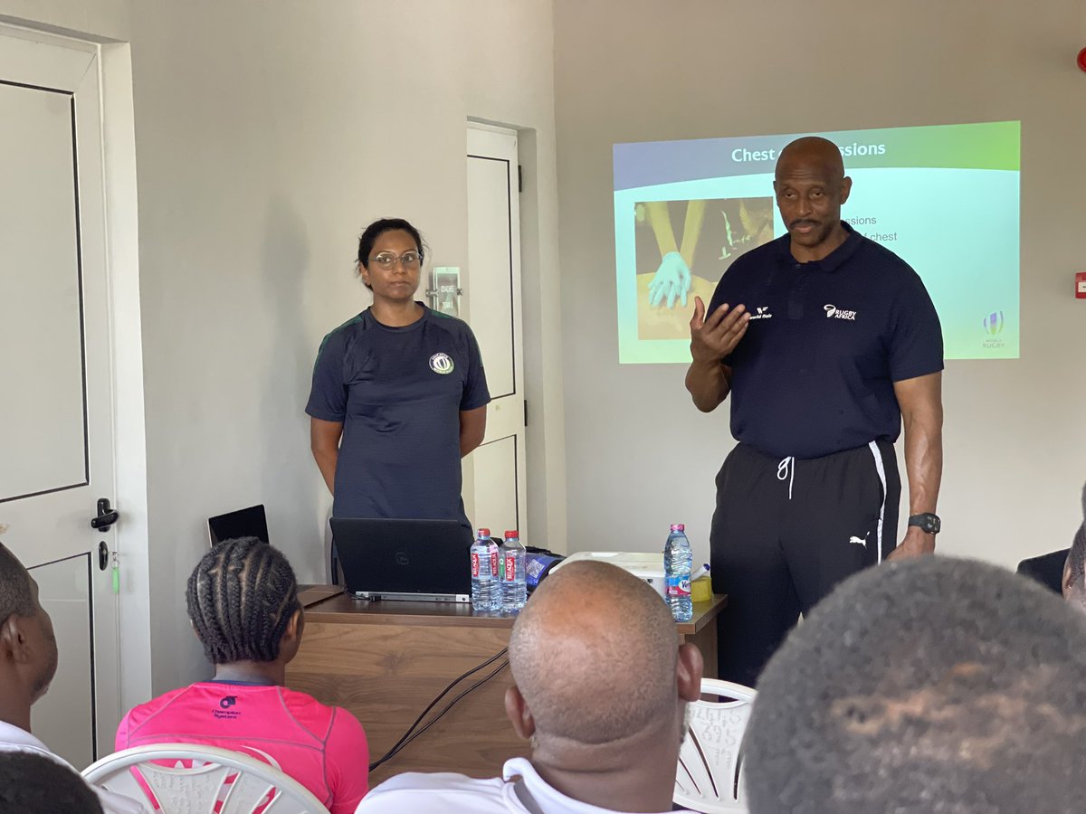 As the 13 African Games takes place Accra, Rugby is represented for the first time by several countries. 
Ahead of the first set of rugby games, Rugby Africa has been providing training for officials of rugby matches at the dedicated rugby stadium, university of Ghana!