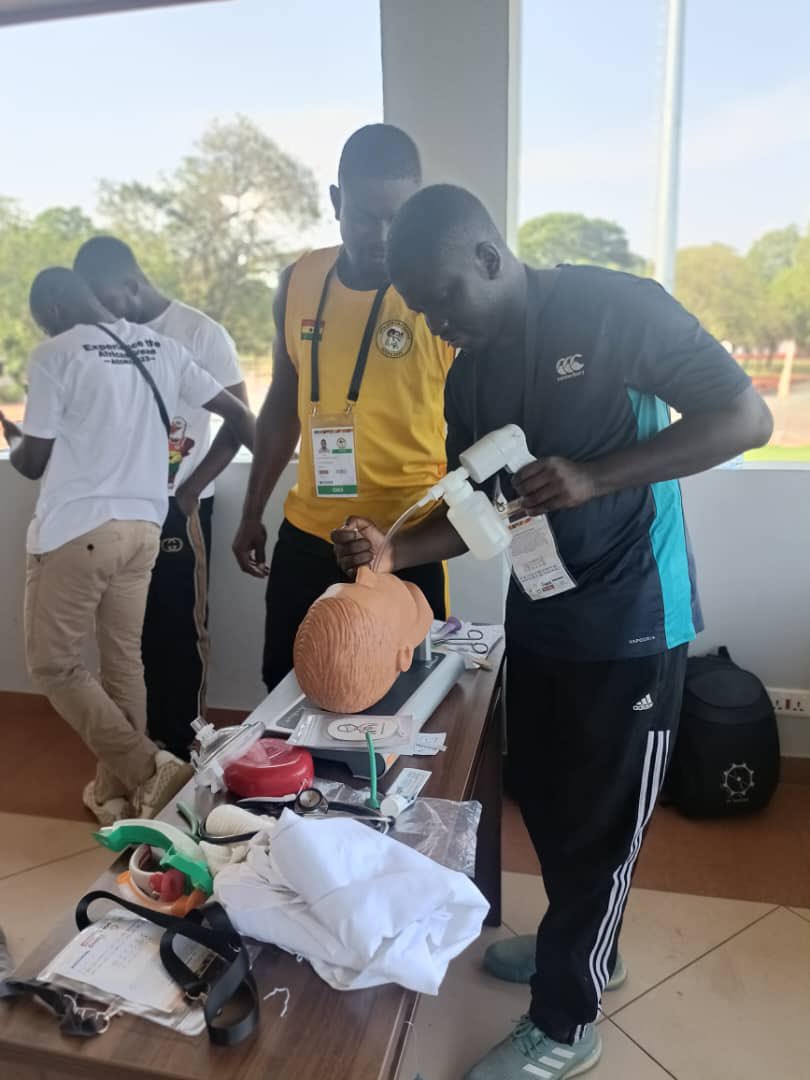 RugbyAfrique's tweet photo. As the 13 African Games takes place Accra, Rugby is represented for the first time by several countries. 
Ahead of the first set of rugby games, Rugby Africa has been providing training for officials of rugby matches at the dedicated rugby stadium, university of Ghana! https://t.co/aF2PezApIO