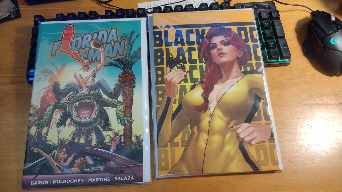 thedataminer_'s tweet image. Got my copies of Florida Man in. 4/5 stars. If you&apos;ve ever wondered what the hell we&apos;re doing down here, read the books. @BloodyRedBaron has killed it yet again.