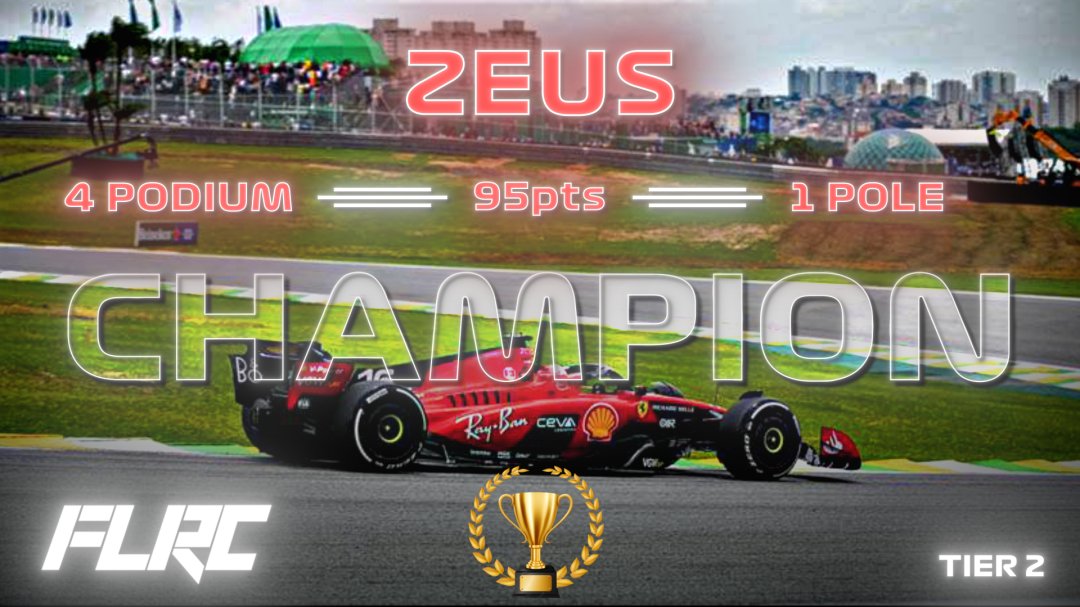 FutureLegendsRC's tweet photo. V_ZEUS DID IT! He is champion of tier 2 season 5! 
With a total of 95 points, 1 pole and 4 podiums he is the WDC winner! 🥇
A hard fought and well deserved champion.
#FLRC #WDC
Follow💚 and repost🔄 https://t.co/y8ExVQMV2P