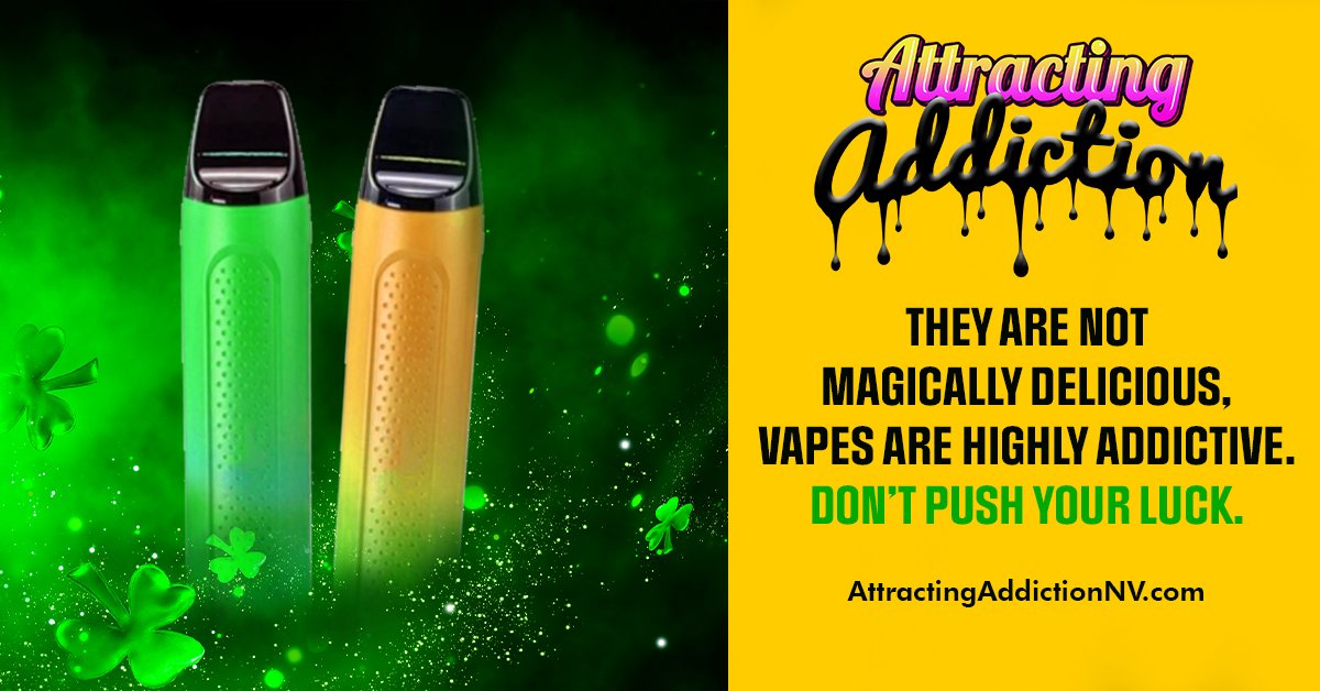 Carson City Health (@cchealthed) on Twitter photo Most youth mistakenly perceive flavored e-cigarettes as not being harmful. E-cigarettes deliver high levels of nicotine to the brain which quickly addict youth. Sweet flavors mask the taste, not the addiction. For more information visit attractingaddictionnv.com Most youth mistakenly perceive flavored e-cigarettes as not being harmful. E-cigarettes deliver high levels of nicotine to the brain which quickly addict youth. Sweet flavors mask the taste, not the addiction. For more information visit attractingaddictionnv.com